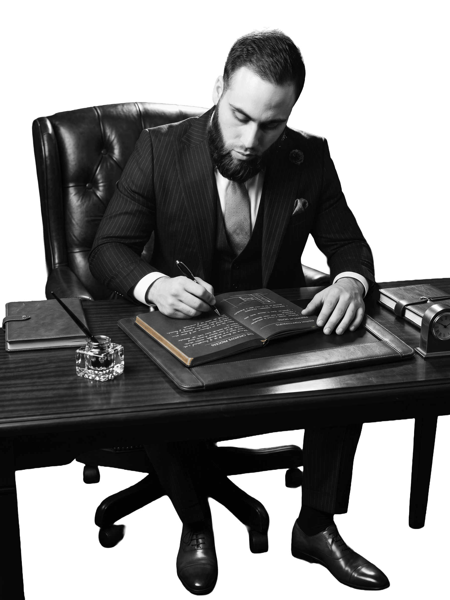 Mohamad writing/working